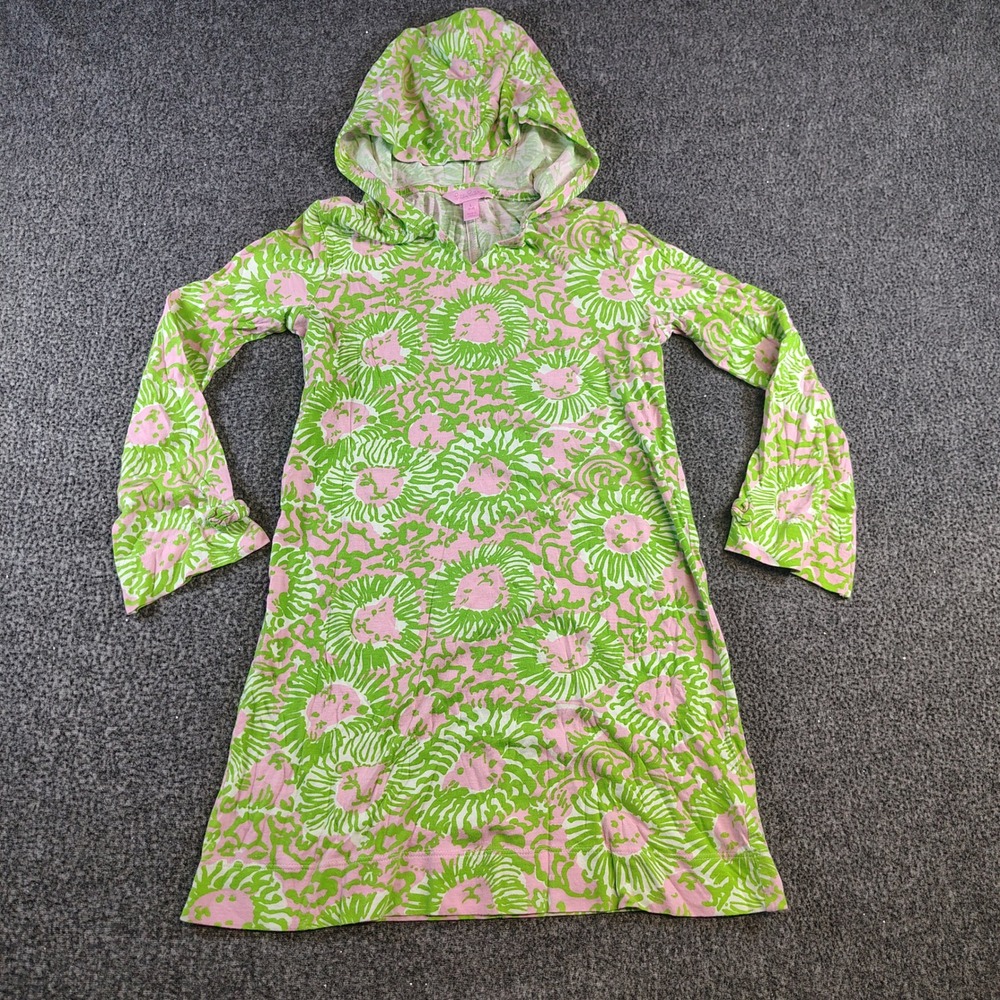 Lilly Pulitzer Pink Green‎ Lion Girls dress 8/10